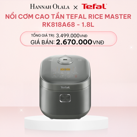  E76_DEAL 5.2: NỒI CƠM CAO TẦN TEFAL RICE MASTER MAX RK819868 -1.8L 