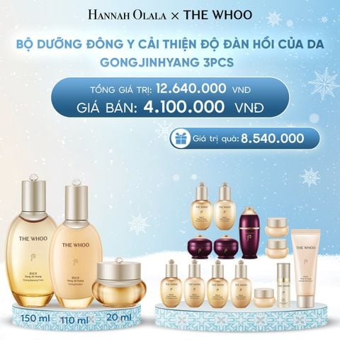  DEAL 10: PHIÊN BẢN ĐẶC BIỆT - BỘ DƯỠNG ĐÔNG Y CẢI THIỆN ĐỘ ĐÀN HỒI CỦA DA THE WHOO GONGJINHYANG 3PCS SPECIAL SET 