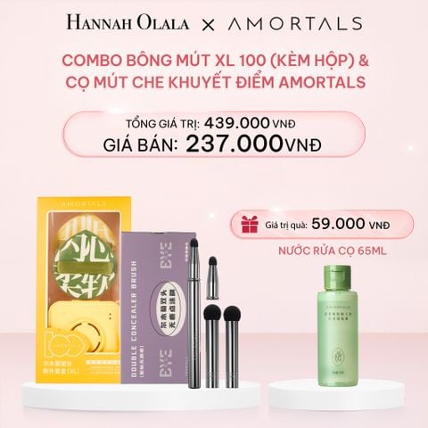  DEAL 10: COMBO BÔNG MÚT XL 100 (KÈM HỘP) VÀ CỌ MÚT CHE KHUYẾT ĐIỂM AMORTALS 