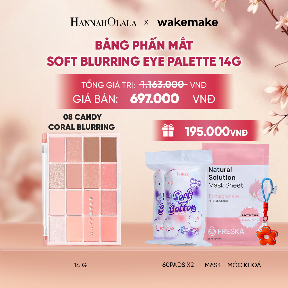  WAKEMAKE BẢNG PHẤN MẮT SOFT BLURRING EYE PALETTE 14G - A1953 