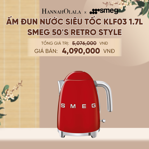  ẤM ĐUN NƯỚC SIÊU TỐC KLF03 1.7L SMEG 50'S RETRO STYLE - A2276 