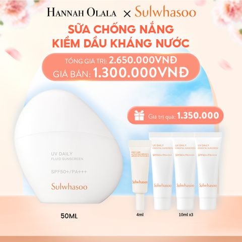  A775_DEAL 10: SỮA CHỐNG NẮNG KIỀM DẦU KHÁNG NƯỚC UV DAILY FLUID SUNSCREEN 50ML 