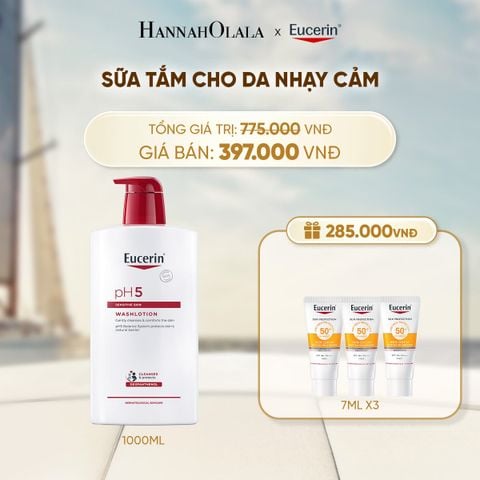  SỮA TẮM CHO DA NHẠY CẢM EUCERIN PH5 WASHLOTION 1000ML 