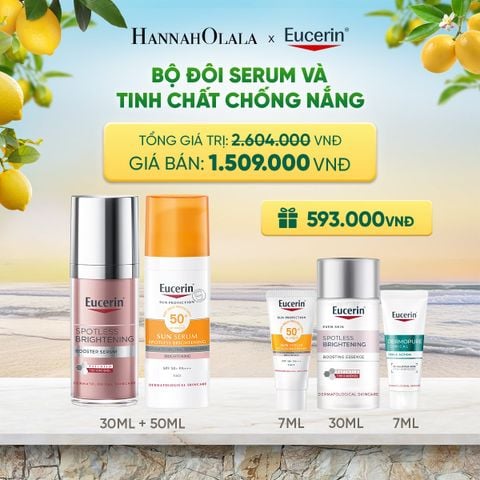  BỘ ĐÔI SERUM DƯỠNG SÁNG DA CẢI THIỆN THÂM NÁM EUCERIN BOOSTER SERUM 30ML & TINH CHẤT CHỐNG NẮNG GIẢM THÂM NÁM EUCERIN SPOTLESS BRIGHTENING SERUM SPF50+ 50ML DEAL 10: - A1311 
