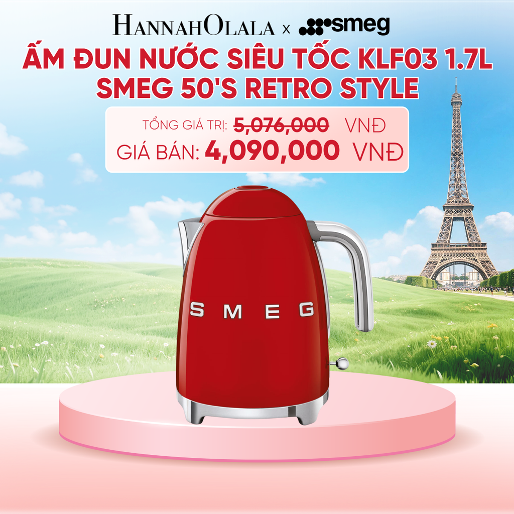  ẤM ĐUN NƯỚC SIÊU TỐC KLF03 1.7L SMEG 50'S RETRO STYLE - B157 