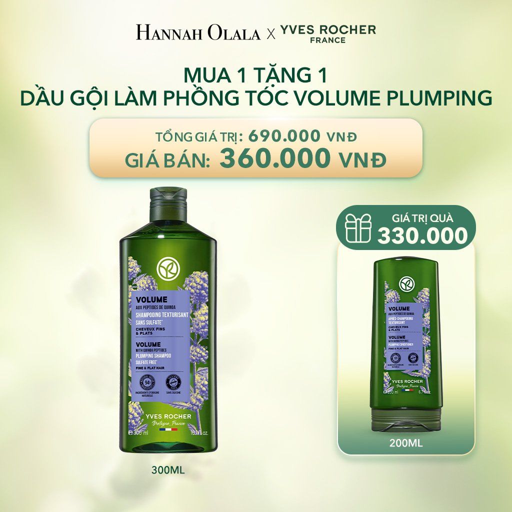  DEAL 14: MUA 1 TẶNG 1 DẦU GỘI LÀM PHỒNG TÓC VOLUME PLUMPING
TẶNG DẦU XẢ 