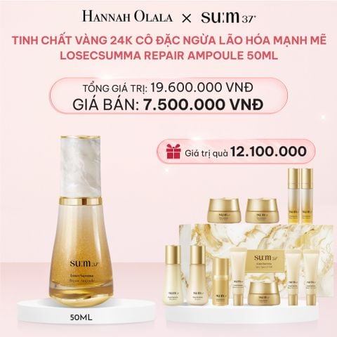  E225_DEAL 27: TINH CHẤT VÀNG 24K CÔ ĐẶC CHỐNG LÃO HÓA MẠNH MẼ SU:M37 LOSECSUMMA REPAIR AMPOULE 50ML 