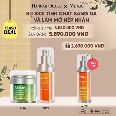 [FLASH DEAL] DEAL 12: BỘ ĐÔI TINH CHẤT SÁNG DA VÀ CẢI THIỆN NẾP NHĂN 