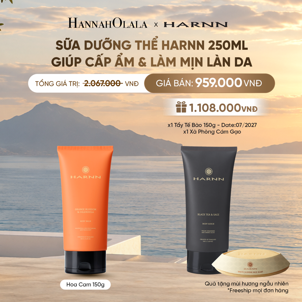  SỮA DƯỠNG THỂ BODY LOTION/BALM HARNN 250ML HƯƠNG THIÊN NHIÊN GIÚP CẤP ẨM & LÀM MỊN LÀN DA 