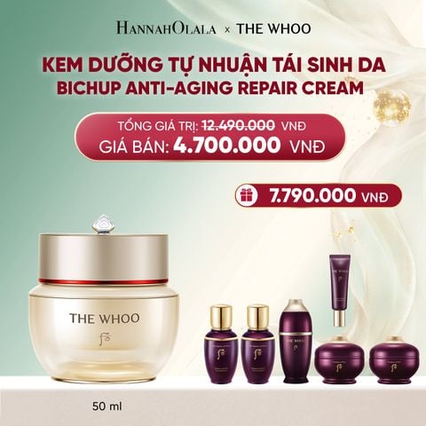  DEAL 10: KEM DƯỠNG TỰ NHUẬN TÁI SINH DA THE WHOO BICHUP ANTI-AGING REPAIR CREAM 50ML 