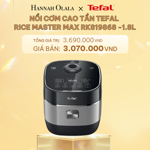  C430_DEAL 5.1: NỒI CƠM CAO TẦN TEFAL RICE MASTER MAX RK819868 -1.8L 