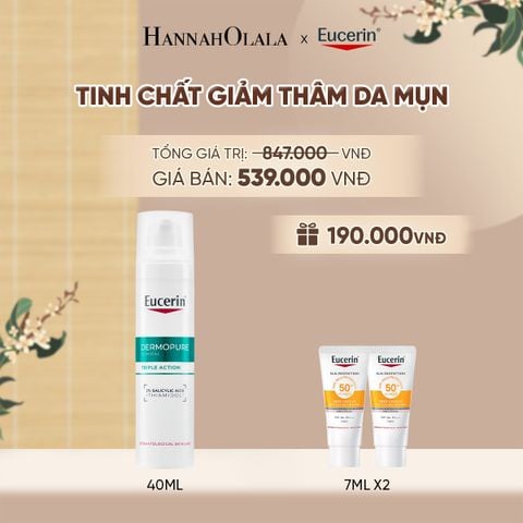  TINH CHẤT GIÚP GIẢM THÂM MỤN VÀ DƯỠNG SÁNG DA EUCERIN DERMOPURE CLINICAL TRIPLE ACTION 40ML - A1210 
