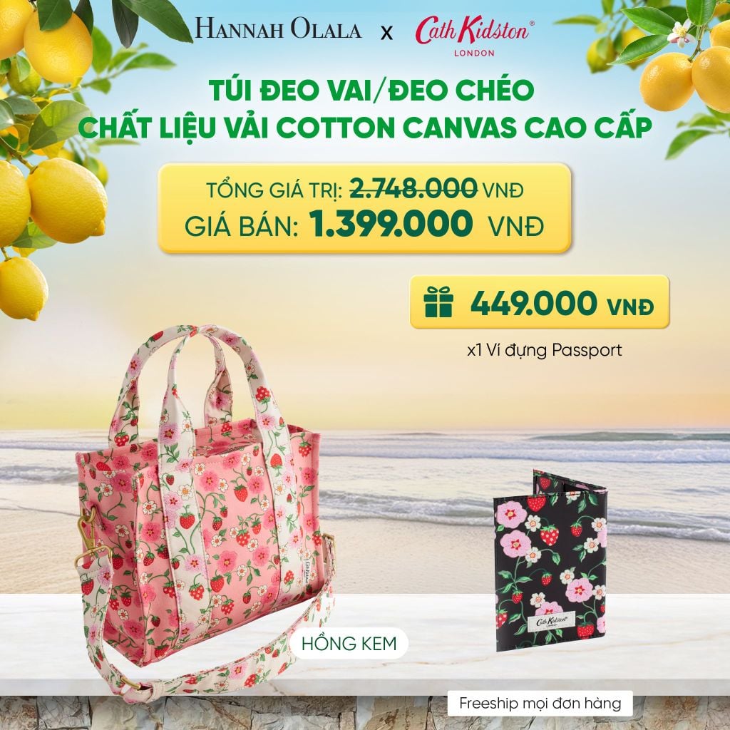  TÚI ĐEO VAI/ĐEO CHÉO CATH KIDSTON CHẤT LIỆU VẢI COTTON CANVAS CAO CẤP - A1111 