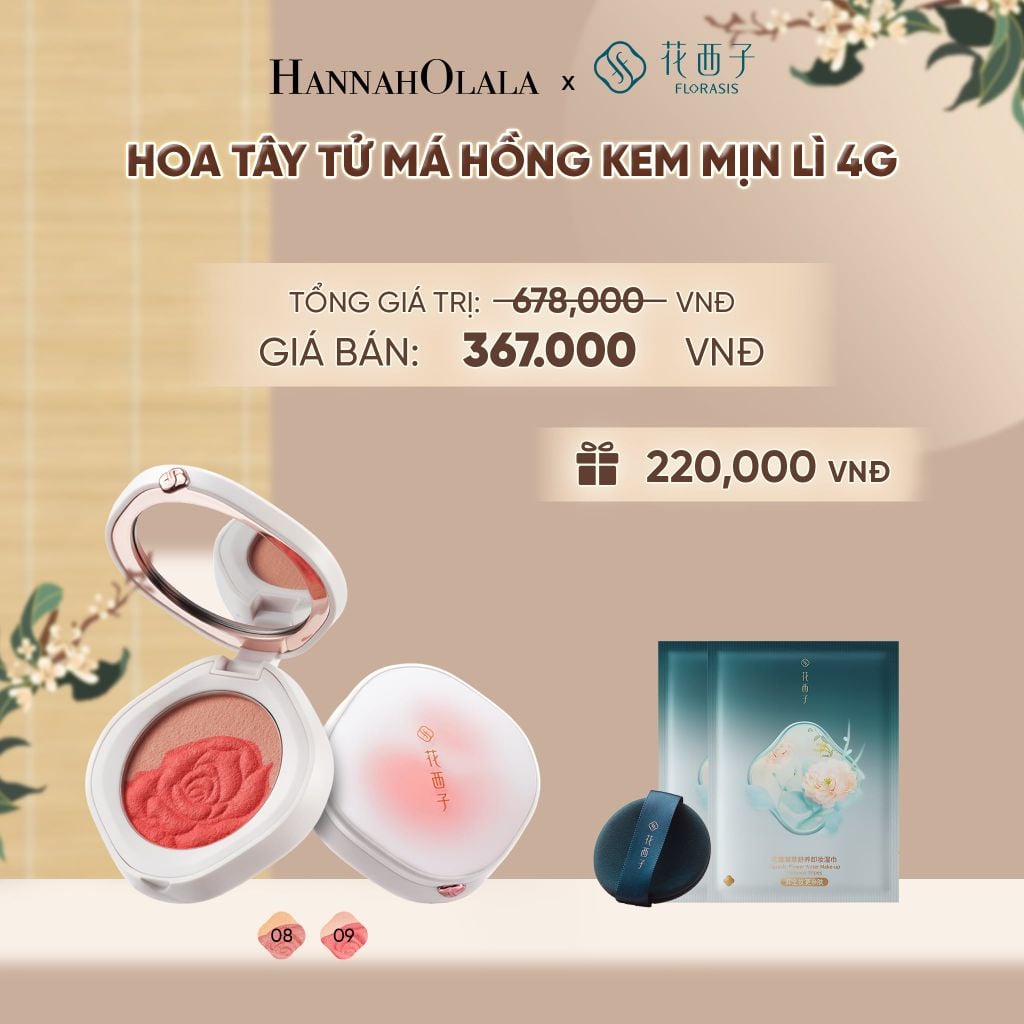  HOA TÂY TỬ MÁ HỒNG KEM MỊN LÌ 4G - A179 