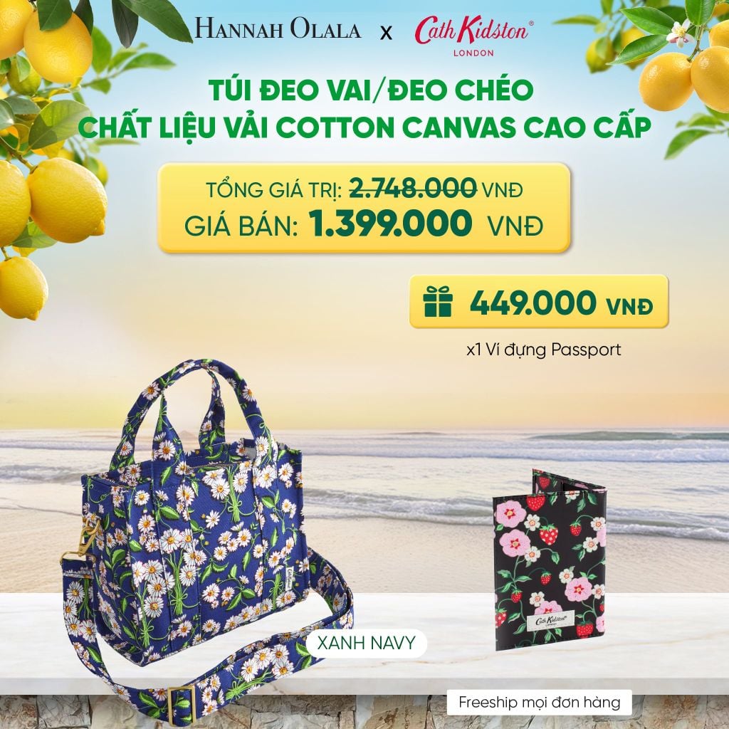  TÚI ĐEO VAI/ĐEO CHÉO CATH KIDSTON CHẤT LIỆU VẢI COTTON CANVAS CAO CẤP - A1111 