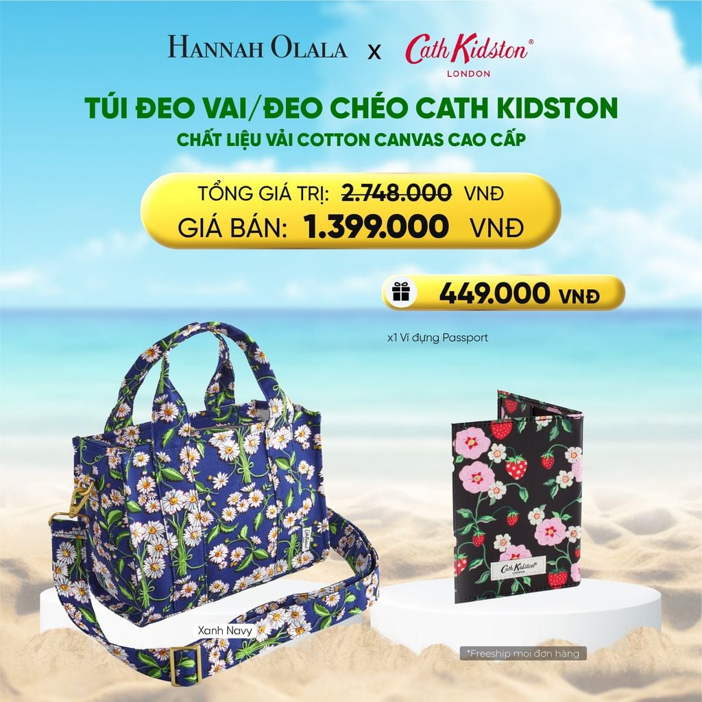  DEAL 10. TÚI ĐEO VAI/ĐEO CHÉO CATH KIDSTON CHẤT LIỆU VẢI COTTON CANVAS CAO CẤP 