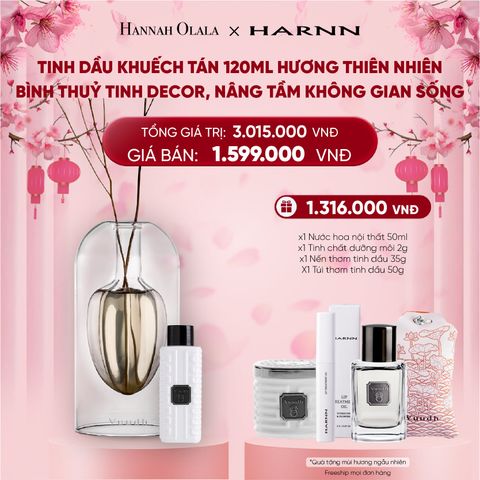  DEAL 10. TINH DẦU KHUẾCH TÁN 120ML HƯƠNG THIÊN NHIÊN - BÌNH THUỶ TINH DECOR, NÂNG TẦM KHÔNG GIAN SỐNG 