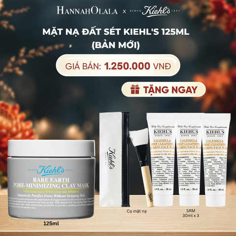  MẶT NẠ ĐẤT SÉT GIẢM DẦU & THU NHỎ LỖ CHÂN LÔNG KIEHL'S RARE EARTH DEEP PORE CLEANSING MASQUE 125ML (MỚI) - A129 