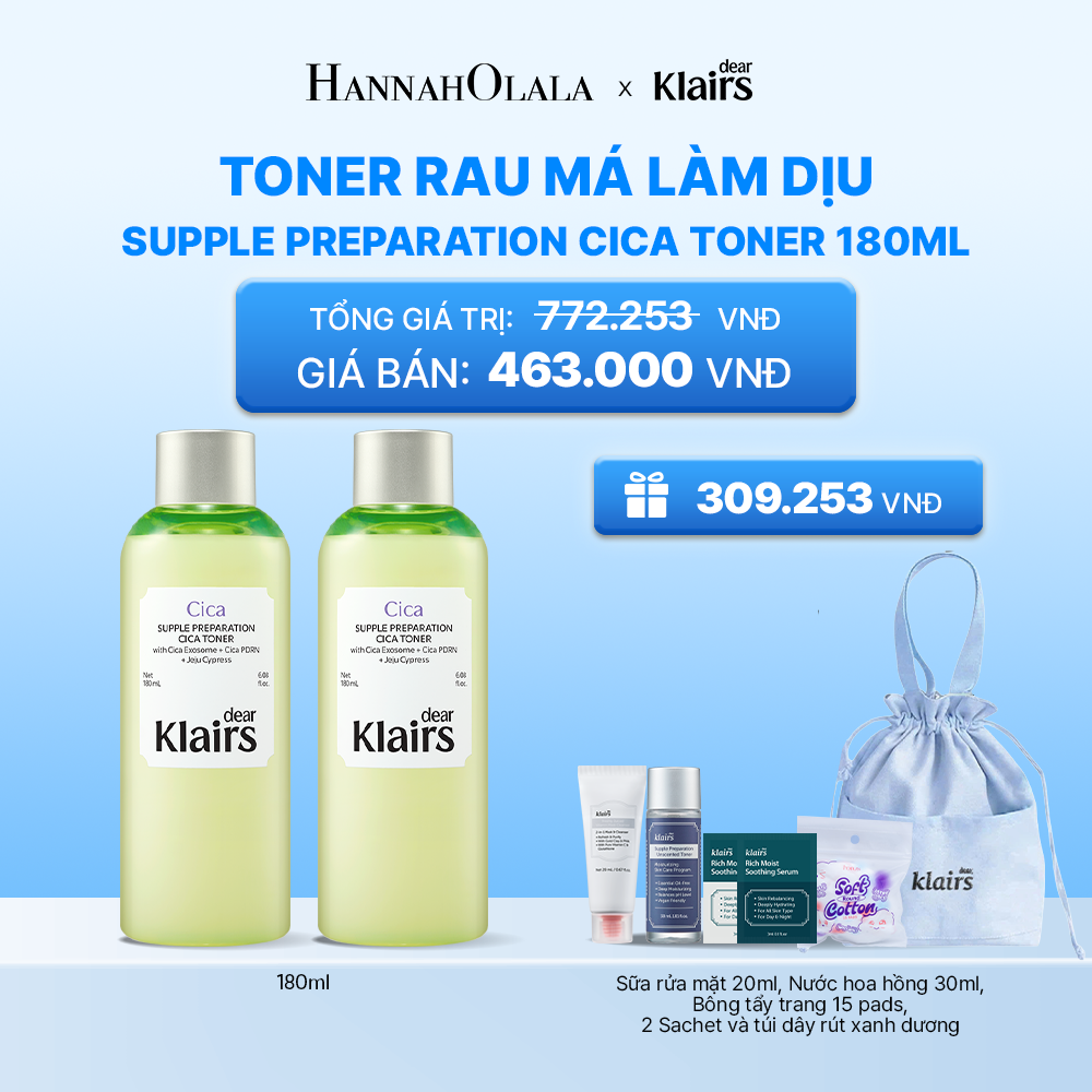  COMBO 2 PCS DEAR KLAIRS NƯỚC HOA HỒNG TONER 180ML /300ML_K170 