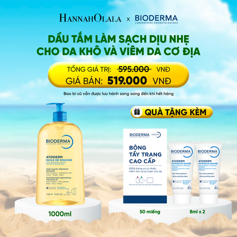  A1563_DEAL 10: DẦU TẮM LÀM SẠCH, LÀM DỊU, DƯỠNG ẨM DÀNH CHO DA RẤT KHÔ VÀ DA BỊ VIÊM DA CƠ ĐỊA 