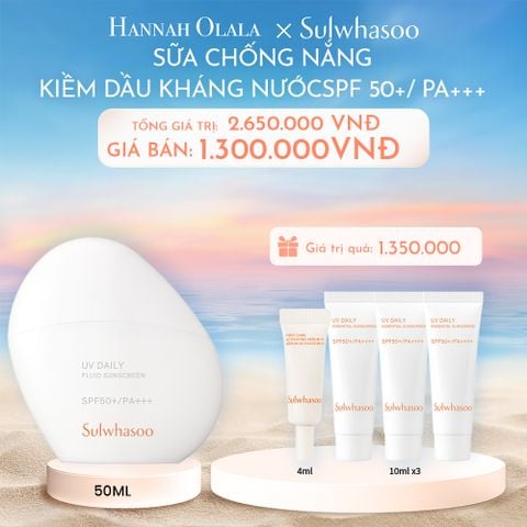  C63_DEAL 10: SỮA CHỐNG NẮNG KIỀM DẦU KHÁNG NƯỚC UV DAILY FLUID SUNSCREEN 50ML SPF50+/ PA +++ 
