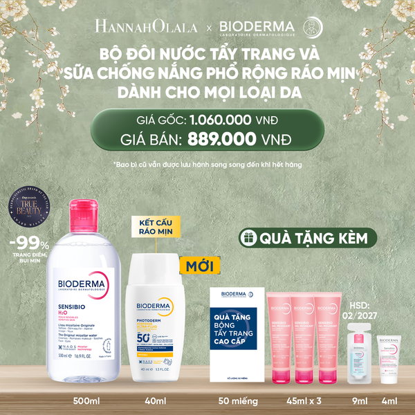  D769_DEAL 9: BỘ ĐÔI NƯỚC TẨY TRANG VÀ SỮA CHỐNG NẮNG PHỔ RỘNG RÁO MỊN CHO MỌI LOẠI DA 