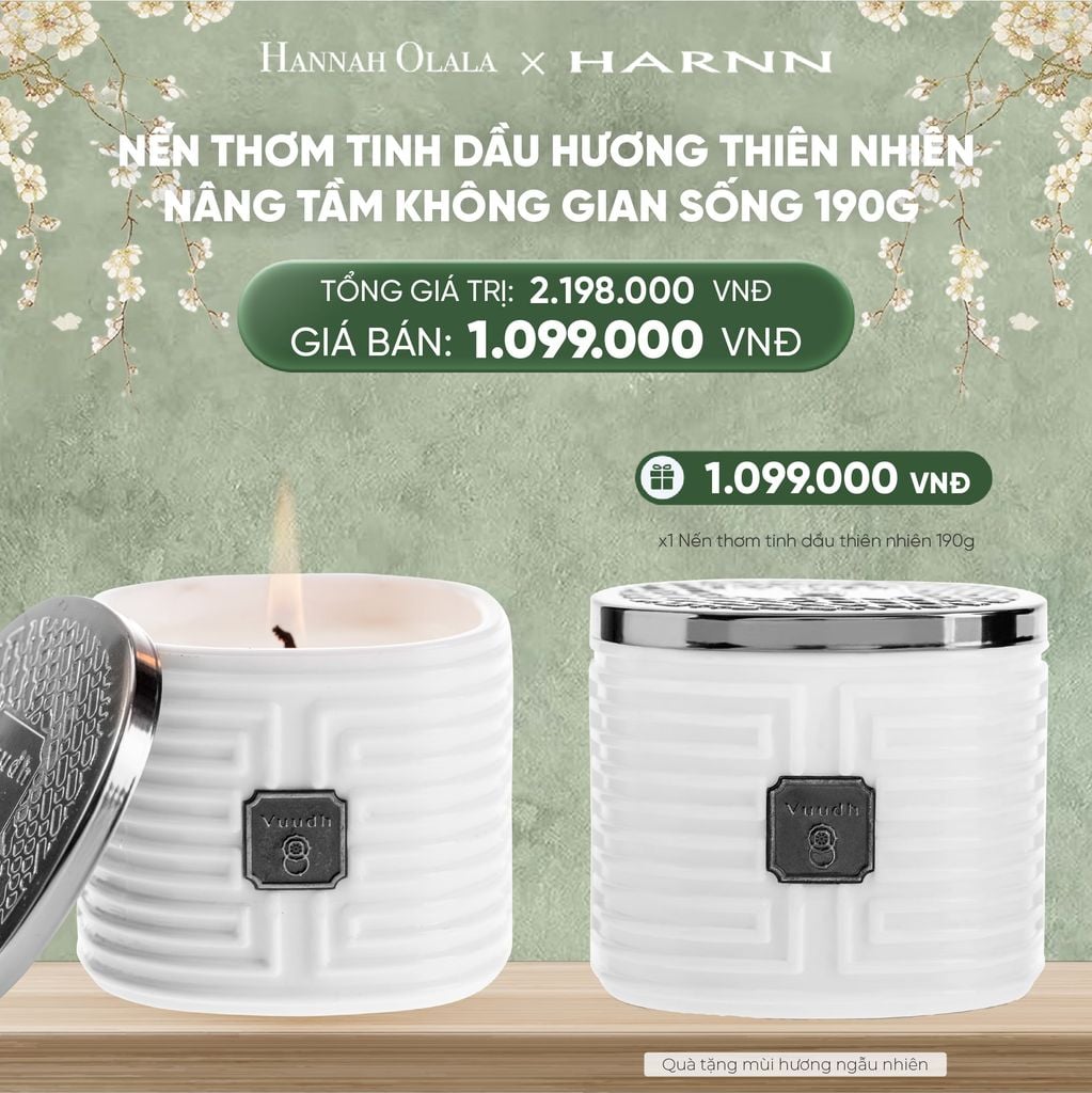  DEAL 11: [B1G1] NẾN THƠM TINH DẦU 190G HƯƠNG THIÊN NHIÊN - NÂNG TẦM KHÔNG GIAN SỐNG 