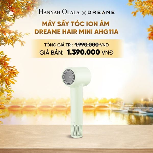  DREAME HAIR MINI AHG11A MÁY SẤY TÓC ION ÂM SIÊU NHỎ GỌN 270G ĐỘNG CƠ TỐC ĐỘ CAO - BH 24 THÁNG - E1538 