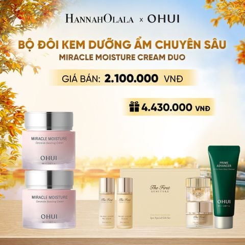  BỘ ĐÔI KEM DƯỠNG ẨM CHUYÊN SÂU OHUI MIRACLE MOISTURE CREAM DUO - E2175 