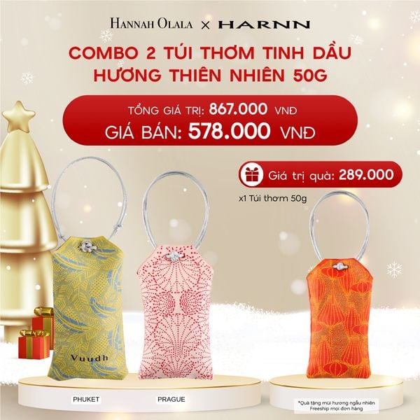  A1095_DEAL 10: COMBO 2 TÚI THƠM TINH DẦU HARNN 50G HƯƠNG THIÊN NHIÊN 