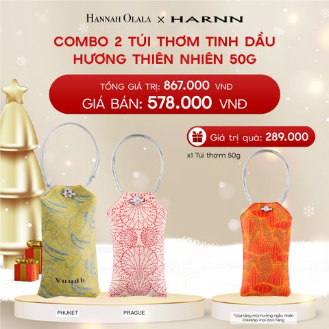  A1095_DEAL 10: COMBO 2 TÚI THƠM TINH DẦU HARNN 50G HƯƠNG THIÊN NHIÊN 