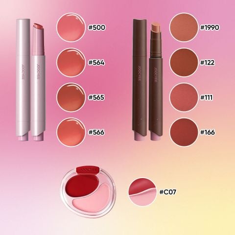  SON BÓNG BẤM + SON LÌ BẤM + MÁ KEM 2 Ô_ A1394 