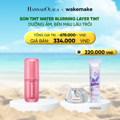  DEAL 2: SON TINT WAKEMAKE WATER BLURRING LAYER TINT DƯỠNG ẨM, BỀN MÀU LÂU TRÔI. 
