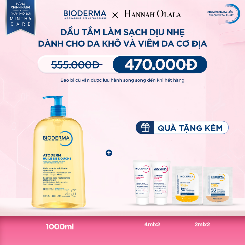  M80_DEAL 11: DẦU TẮM GIÚP LÀM SẠCH LÀM DỊU VÀ DƯỠNG ẨM DÀNH CHO DA KHÔ DA NHẠY CẢM 