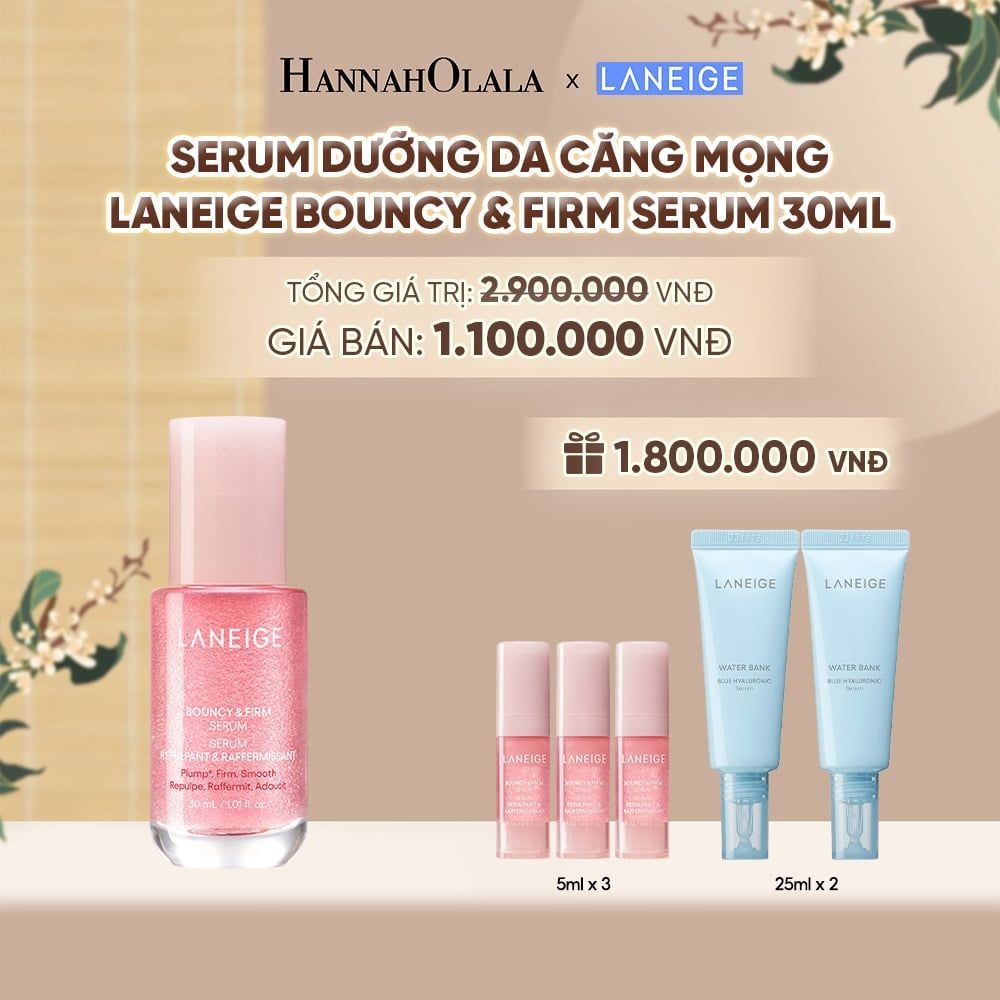  SERUM TĂNG CƯỜNG COLLAGEN LÀM MỜ DẤU HIỆU LÃO HÓA GIÚP DA CĂNG SÁNG LANEIGE BOUNCY & FIRM SERUM 30ML - A558 