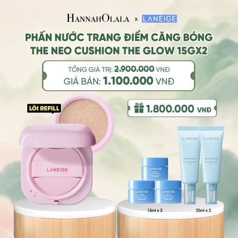  MỚI - PHẤN NƯỚC TRANG ĐIỂM CĂNG BÓNG LANEIGE NEO CUSHION GLOW 15G*2 - A1629 