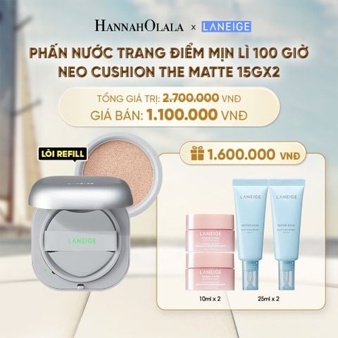  MỚI - PHẤN NƯỚC TRANG ĐIỂM MỊN LÌ LANEIGE NEO CUSHION MATTE 15G*2 - A2206 