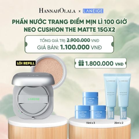  MỚI - PHẤN NƯỚC TRANG ĐIỂM MỊN LÌ LANEIGE NEO CUSHION MATTE 15G*2 - A1662 