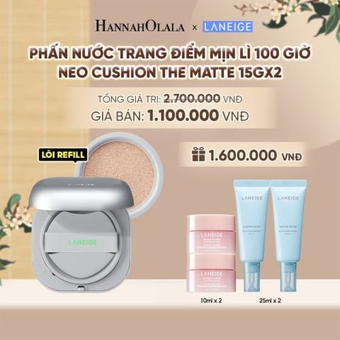  MỚI - PHẤN NƯỚC TRANG ĐIỂM MỊN LÌ LANEIGE NEO CUSHION MATTE 15G*2 - A581 