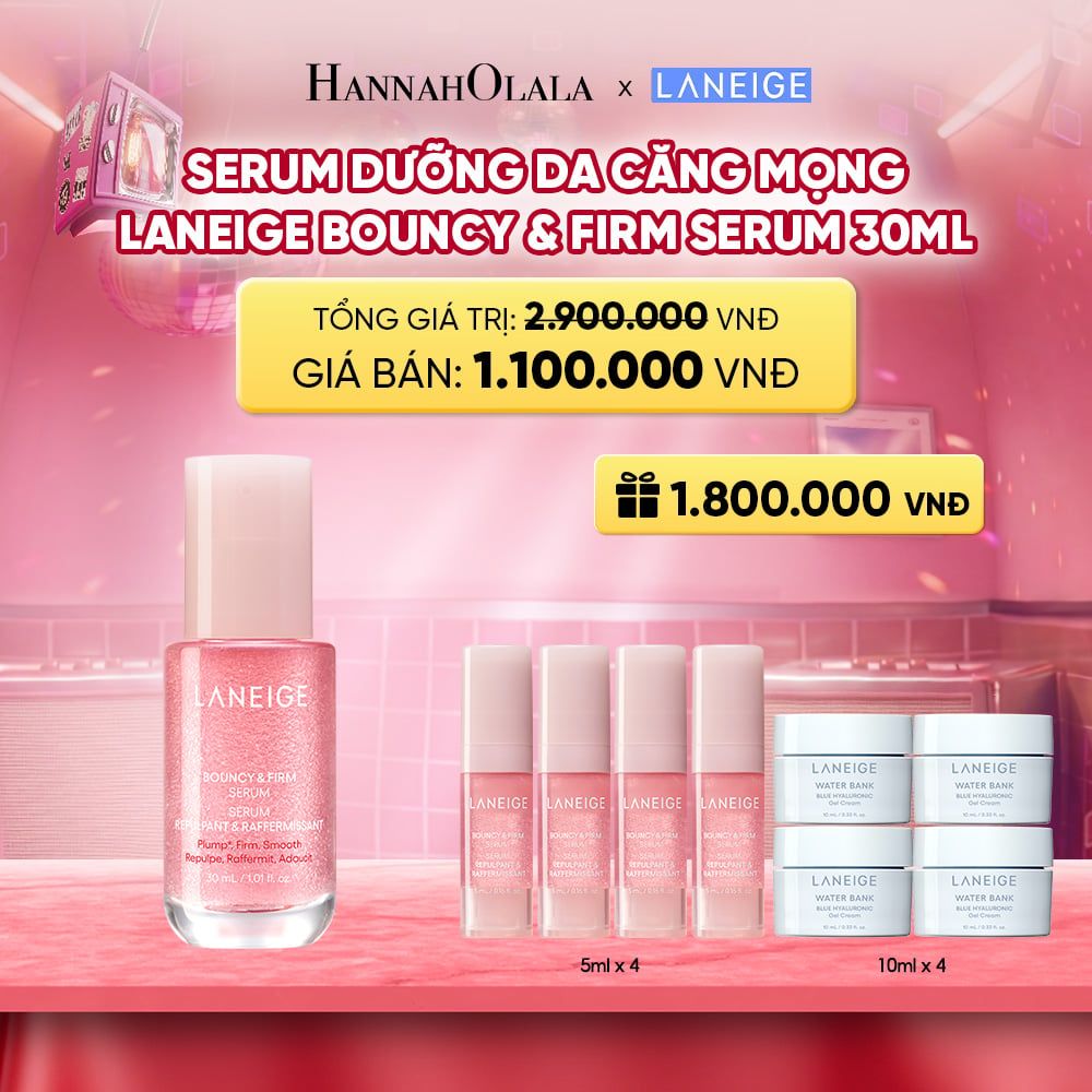  SERUM TĂNG CƯỜNG COLLAGEN LÀM MỜ DẤU HIỆU LÃO HÓA GIÚP DA CĂNG SÁNG LANEIGE BOUNCY & FIRM SERUM 30ML 