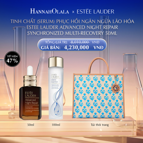 [GIẢM 35%] TINH CHẤT (SERUM) PHỤC HỒI NGĂN NGỪA LÃO HÓA ESTEE LAUDER ADVANCED NIGHT REPAIR SYNCHRONIZED MULTI-RECOVERY 50ML VÀ NƯỚC DƯỠNG TINH CHẤT MICRO ESSENCE BIO FERMENT 100ML - DEAL 4 - E19 