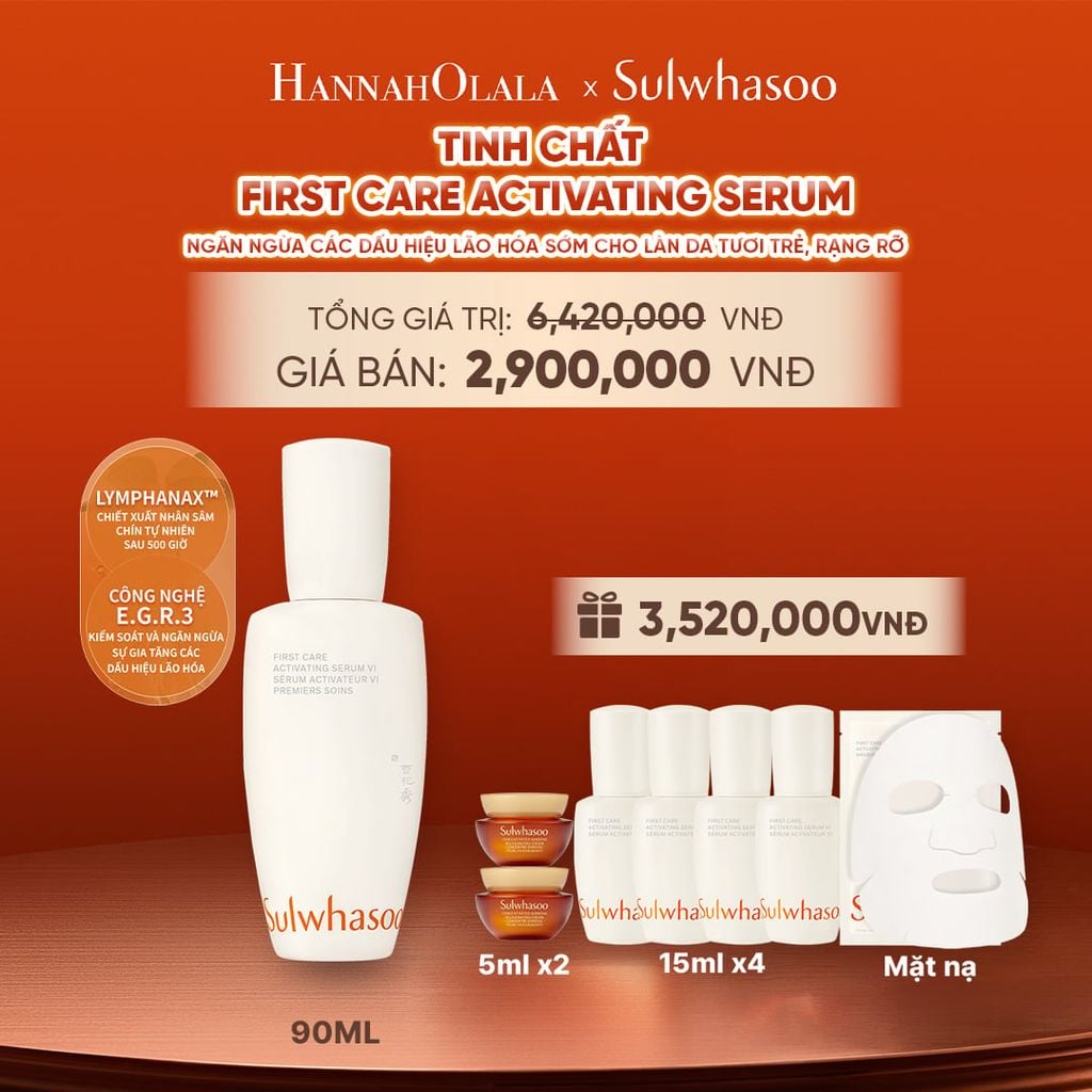  DEAL 3: TINH CHẤT FIRST CARE TĂNG CƯỜNG HÀNG RÀO BẢO VỆ DA 90ML 