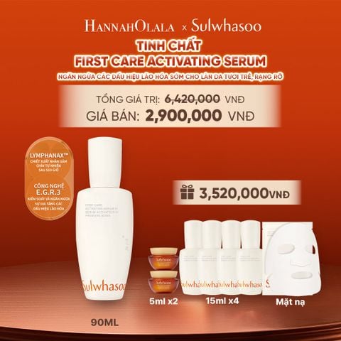  DEAL 3: TINH CHẤT FIRST CARE TĂNG CƯỜNG HÀNG RÀO BẢO VỆ DA 90ML 