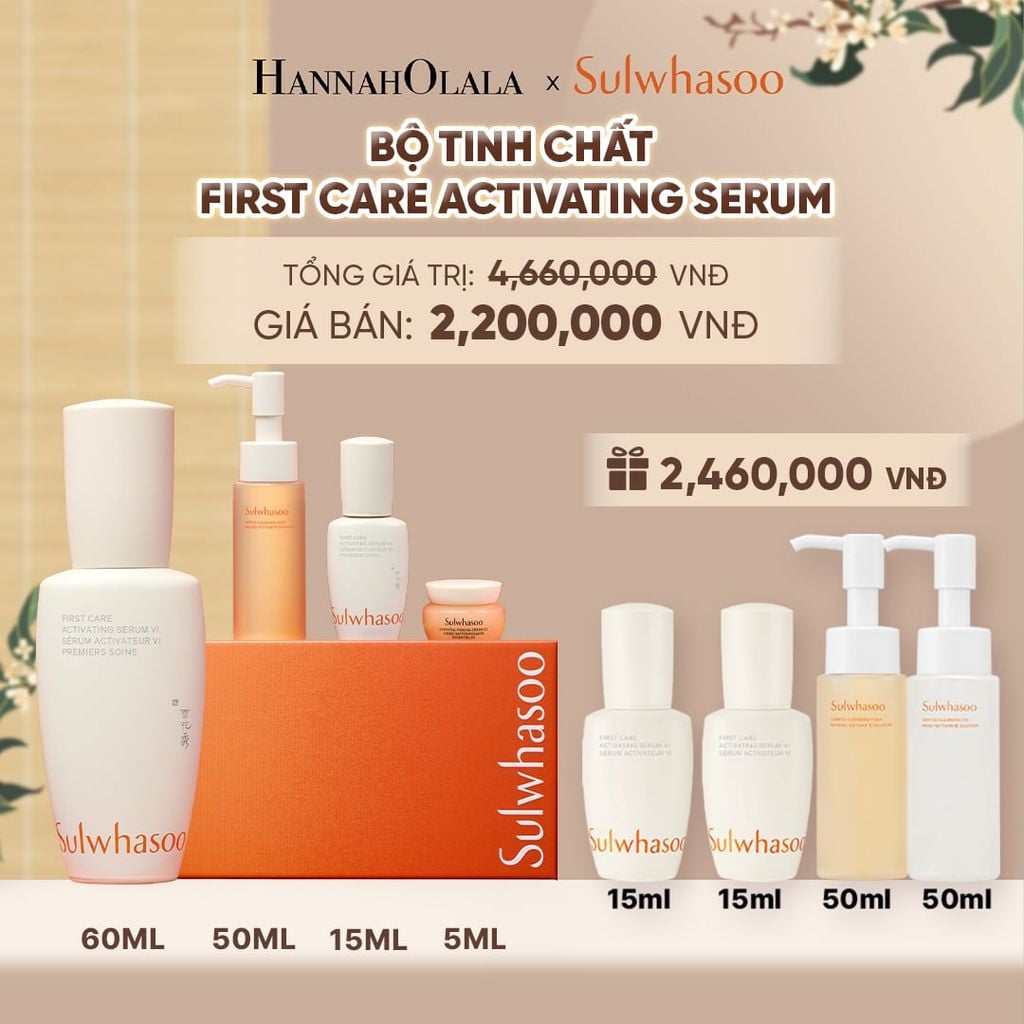  MỚI - SET TINH CHẤT FIRST CARE TĂNG CƯỜNG HÀNG RÀO BẢO VỆ DA 60ML - A30 