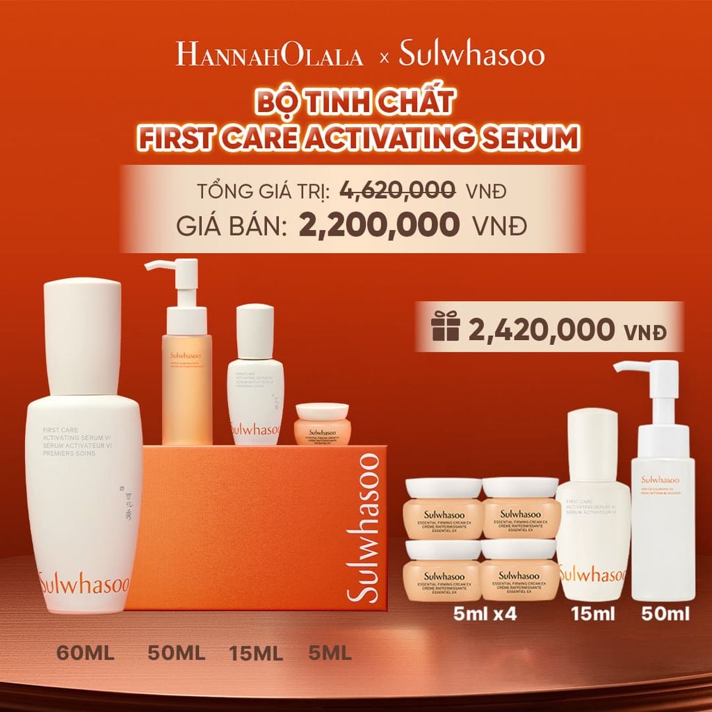  DEAL 1: MỚI - SET TINH CHẤT FIRST CARE TĂNG CƯỜNG HÀNG RÀO BẢO VỆ DA 60ML 