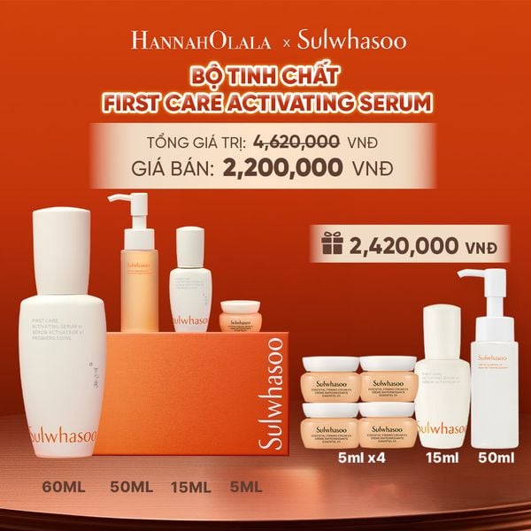  DEAL 1: MỚI - SET TINH CHẤT FIRST CARE TĂNG CƯỜNG HÀNG RÀO BẢO VỆ DA 60ML 