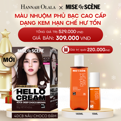  DEAL 5:[MỞ BÁN ĐỘC QUYỀN] KEM NHUỘM PHỦ BẠC CAO CẤP HELLO CREAM DOUBLE COVER 