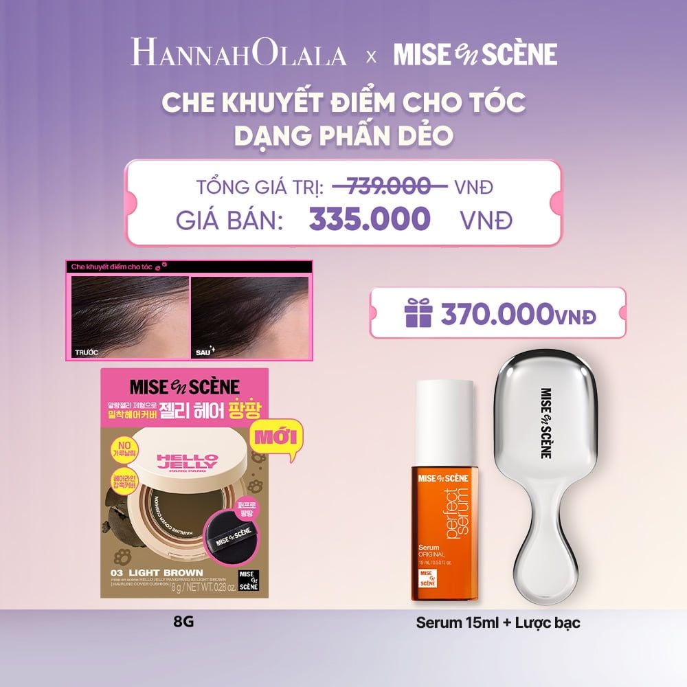  MỚI - PHẤN DẺO CHE KHUYẾT ĐIỂM CHO TÓC MISE EN SCÈNE HELLO JELLY PANGPANG CHE PHỦ PHẦN CHÂN TÓC THƯA TÓC BỊ HÓI 8G - A1676 