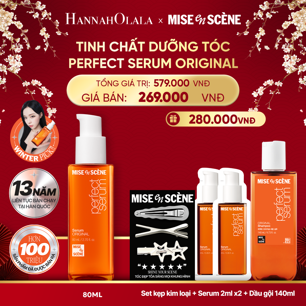  DEAL 1: TINH CHẤT DƯỠNG TÓC MISE EN SCENE PERFECT SERUM 80ML 