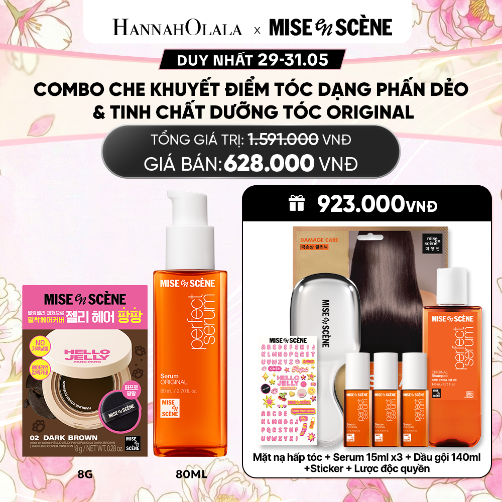  [COMBO EXCLUSIVE] COMBO PHẤN DẺO CHE KHUYẾT ĐIỂM TÓC PANG PANG 8G & TINH CHẤT DƯỠNG TÓC MISE EN SCÈNE PERFECT SERUM ORIGINAL 80ML 